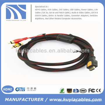 Высококачественный кабель AVI для HDMI Nylon Net 1.5M